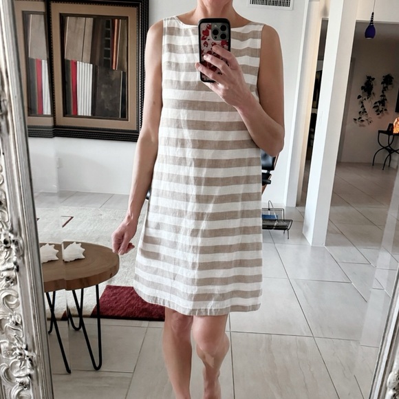 beachlunchlounge cotton / linen dress striped size XS - Picture 1 of 9